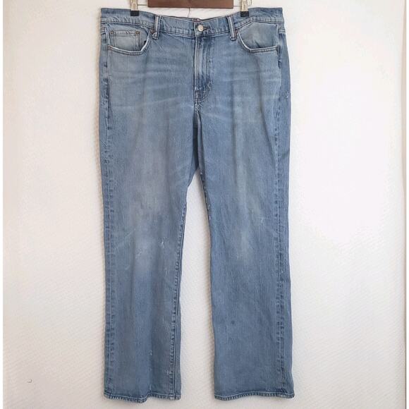 Lucky‎ Brand Mens 367 VTG Bootcut Jeans Light Wash 38x32 Natural Wear Distress - Picture 1 of 16